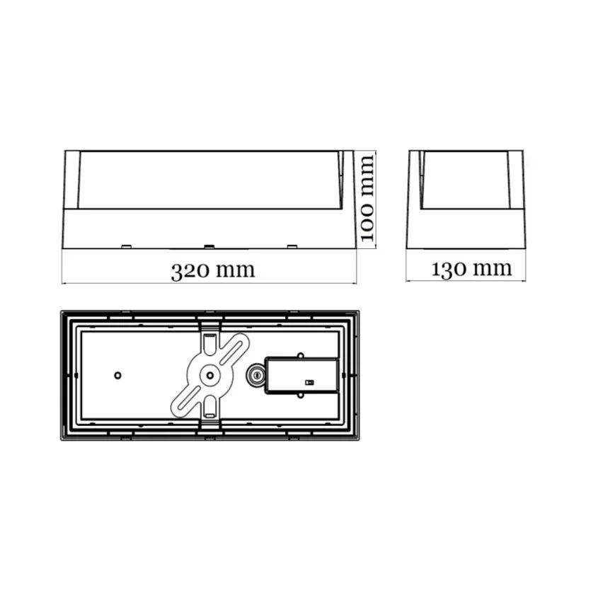 APLIQUE PARED LED ASTRO 24W IP65 LUZ CALIDA/3000K 4