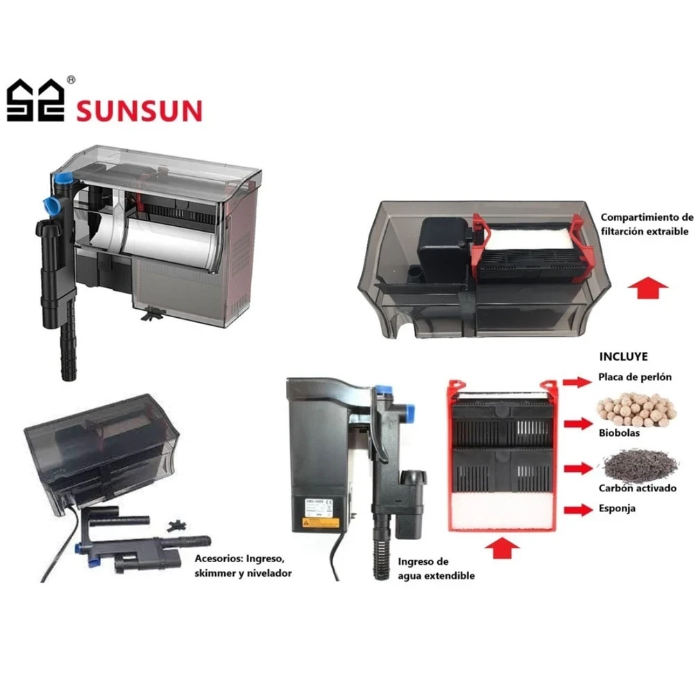 Filtro Cascada Sunsun Cbg-800s 6w 800l/h 2