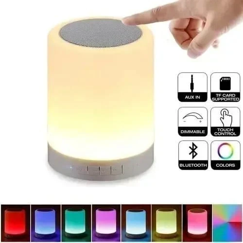 BOCINA BLUETOOTH TOUCH CON CAMBIO DE COLORES