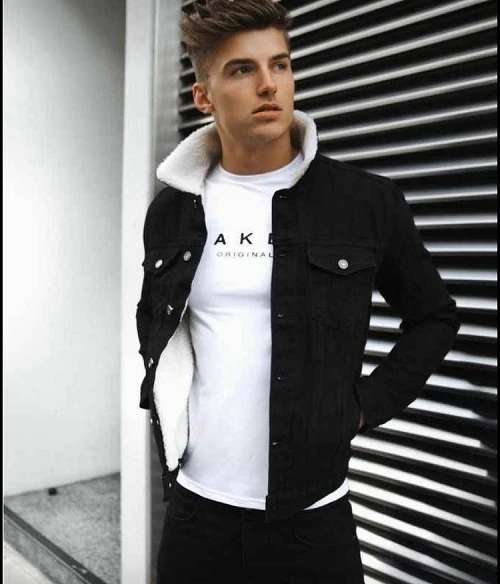 Chaqueta en Jean con ovejero 