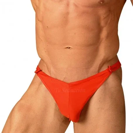 Tanga zunga Less Desmontable Roja con velcro Pasionel
