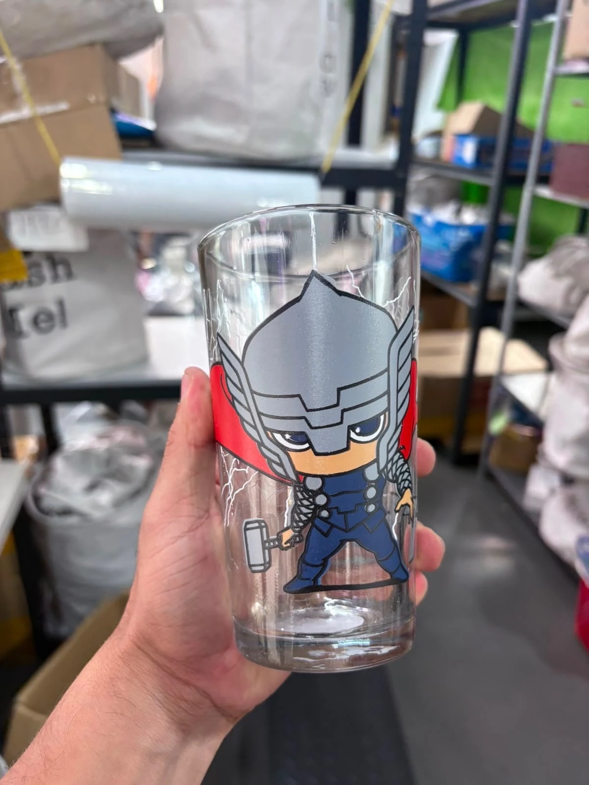 Set de 6 vasos de 500 ml de vidrio avengers  4