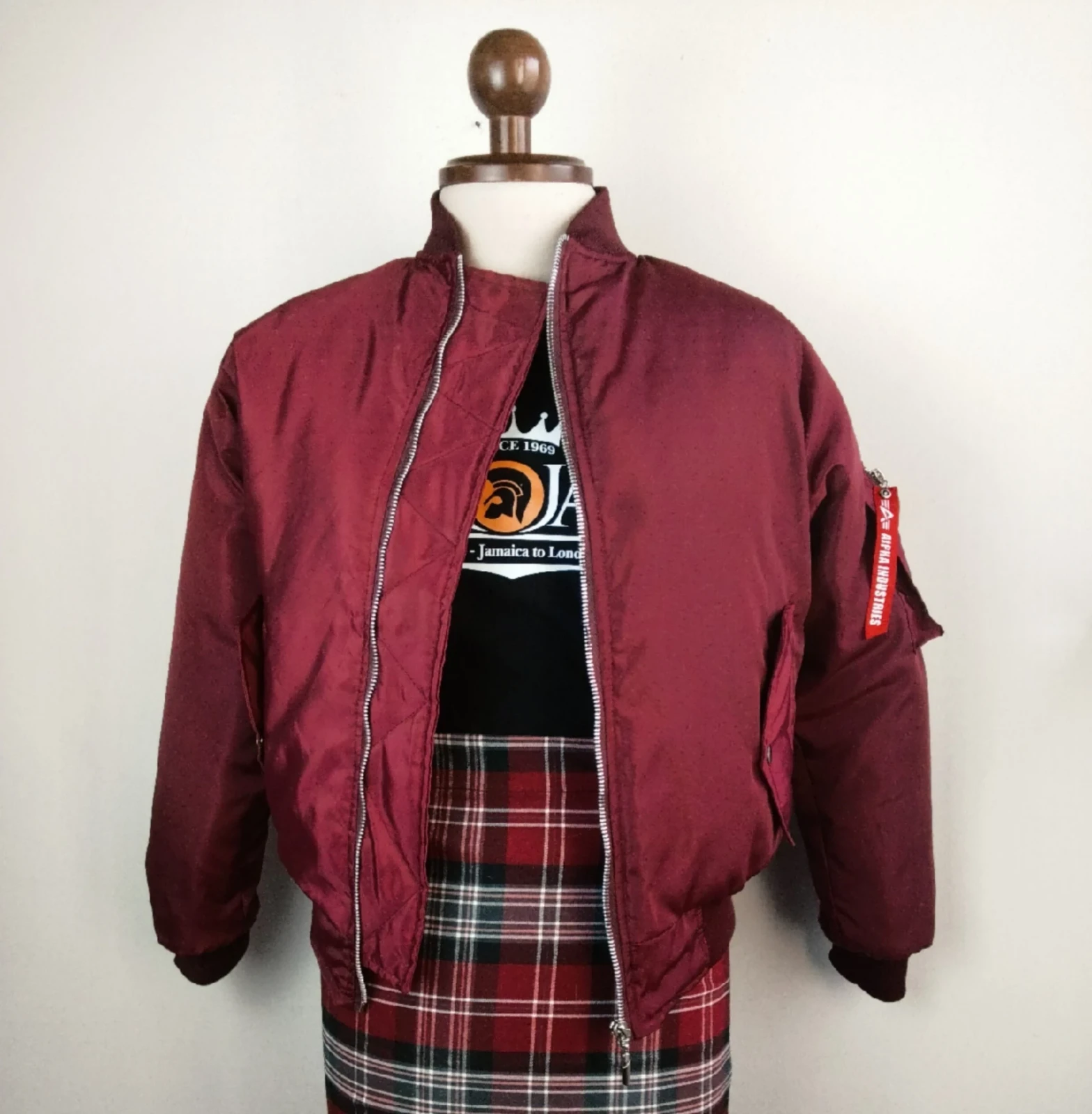 Bomber vinotinto mujer talla M