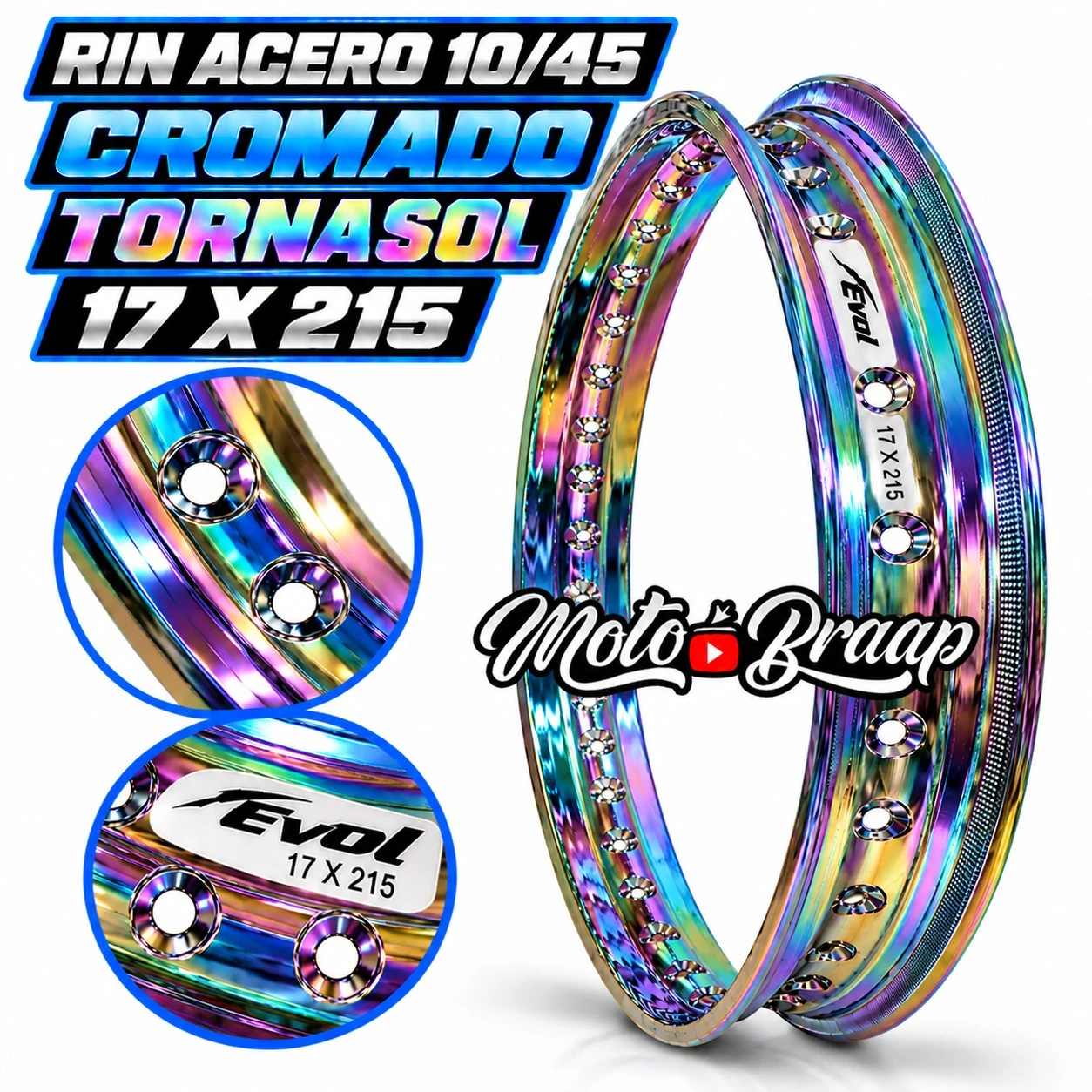 17 x 215 Rin acero tornasol EVOL