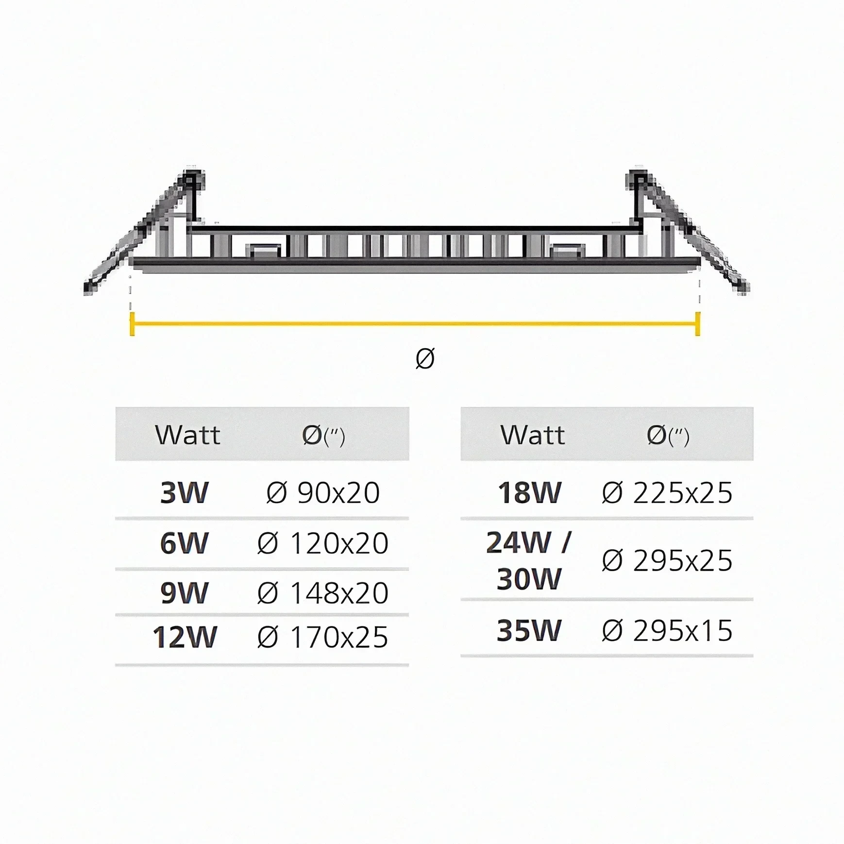 PANEL LED EMPOTRADO REDONDO NEGRO 4