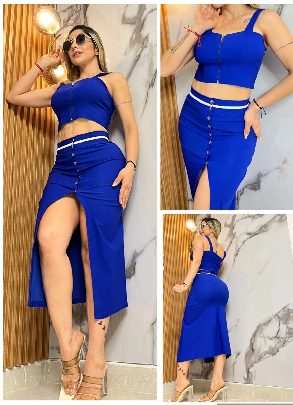 Conjunto falda y blusa para Dama 