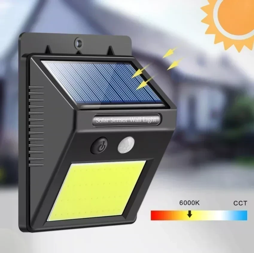Pack X3, Foco Solar 48 Led, Con Sensor De Movimiento Exterior  4