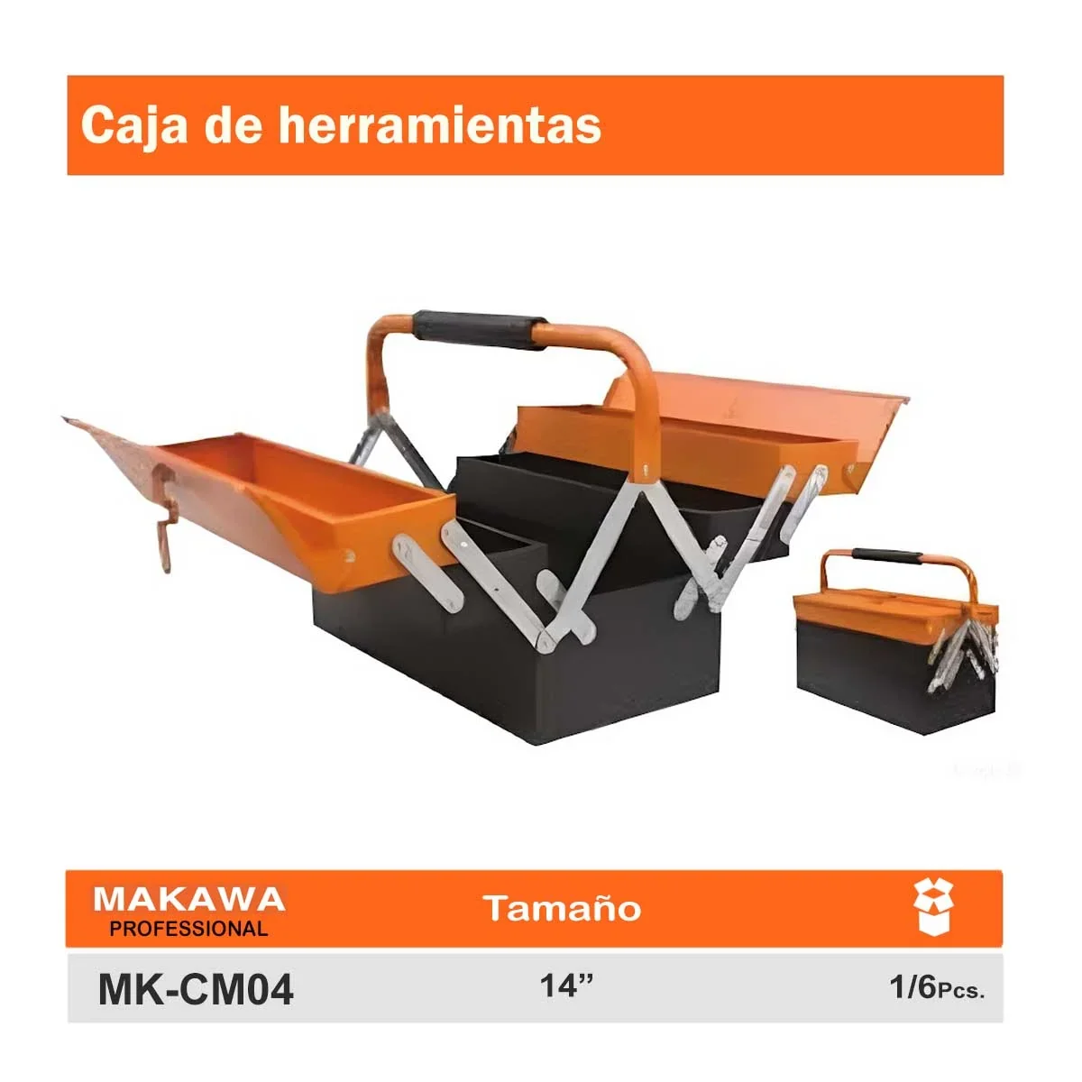 MALETA/Caja Herramientas Metal MKW ST-350 NRO. 14