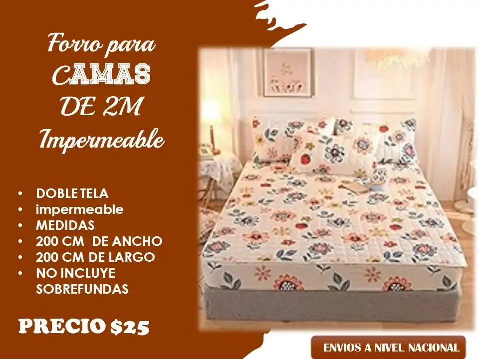 Forro impermeable para cama de 2 m 2