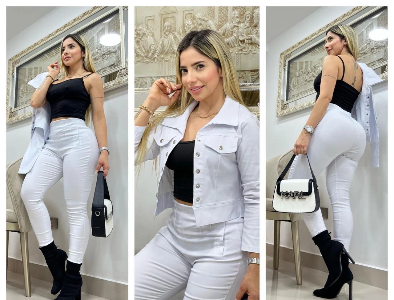 Conjunto formal 3 piezas con chaqueta 