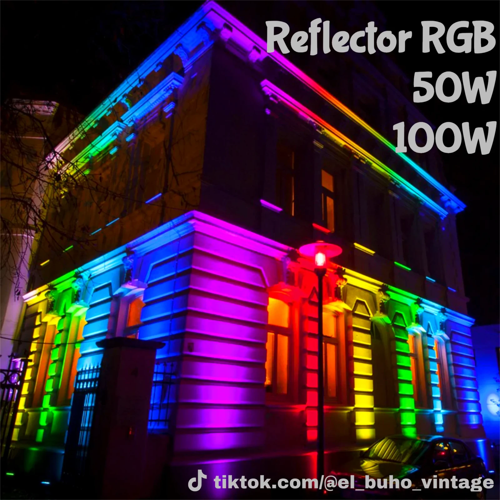 Reflector LED RGB 50w y 100w 9