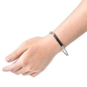 PULSERAS DE ACERO PLATEADA STAINLESS STEEL