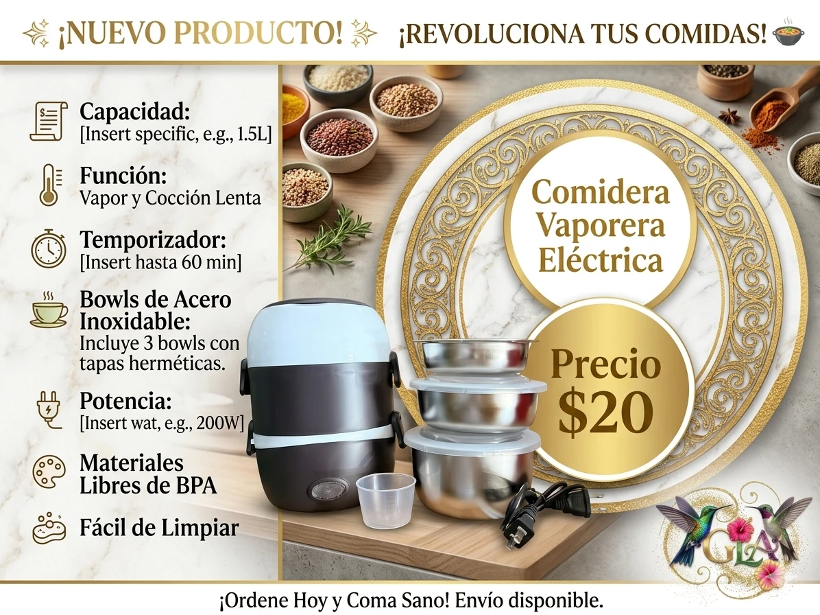 Comidera vaporera eléctrica  2
