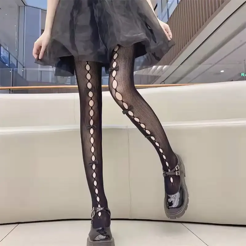 Pantymedia malla lazos lolita  2