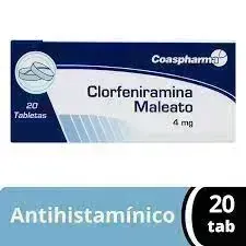 CLORFENIRAMINA 4 MG X 20 TAB COASPHARMA