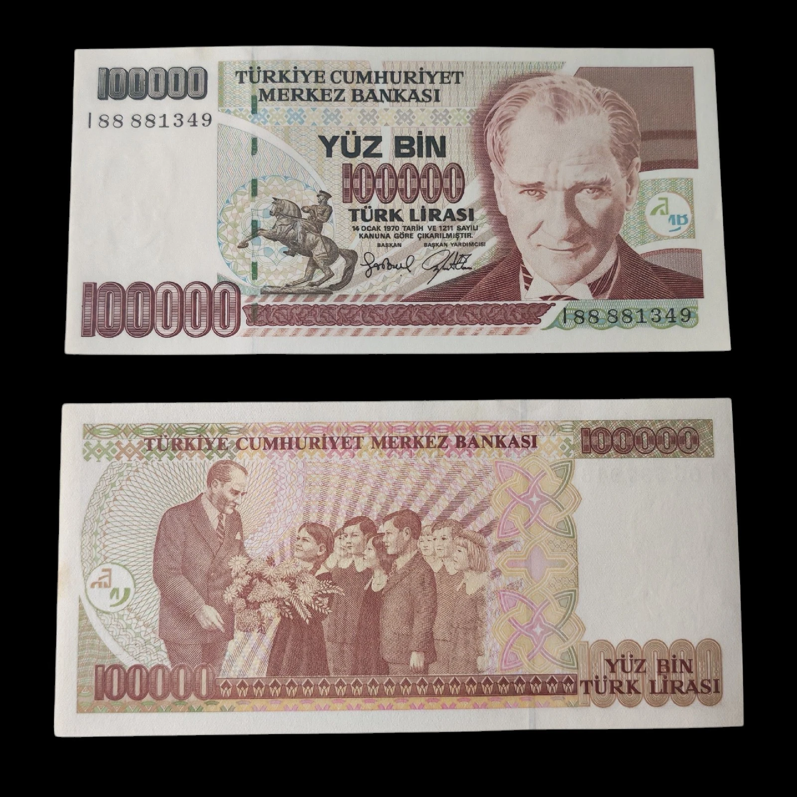 ° Turquía 100 mil liras UNC