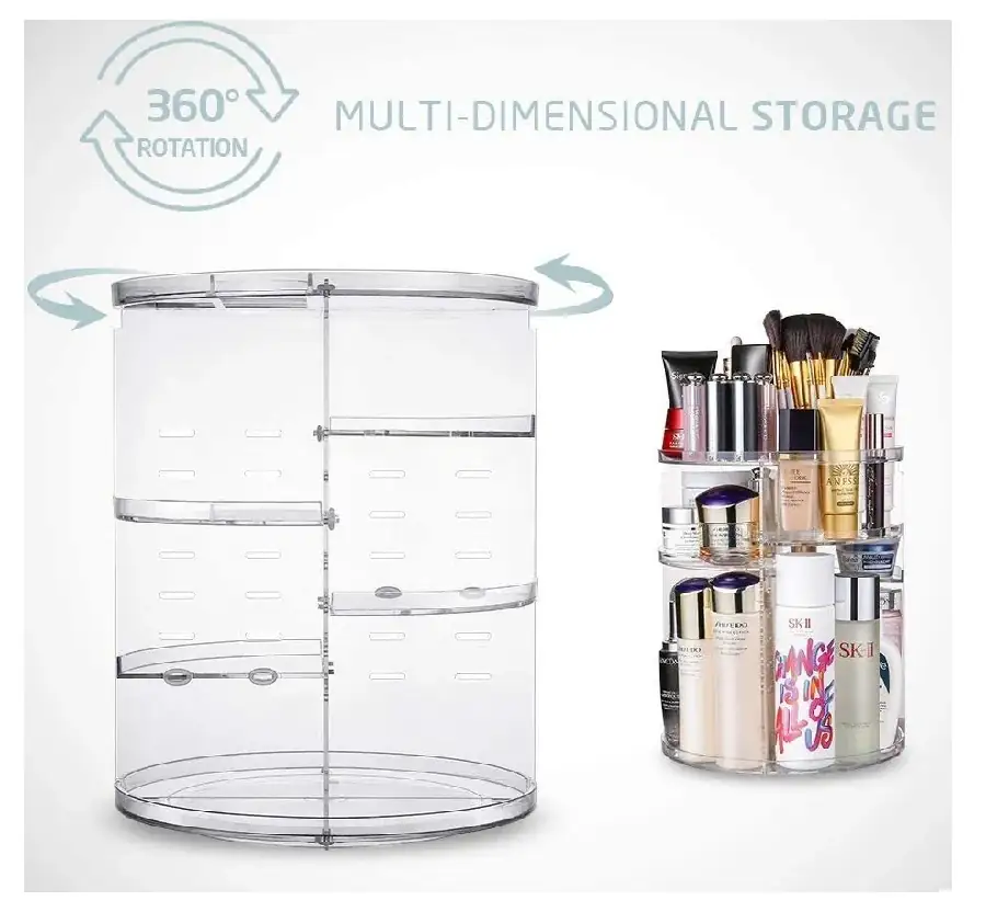 Organizador Giratorio 3 Niveles Para Cosméticos  2