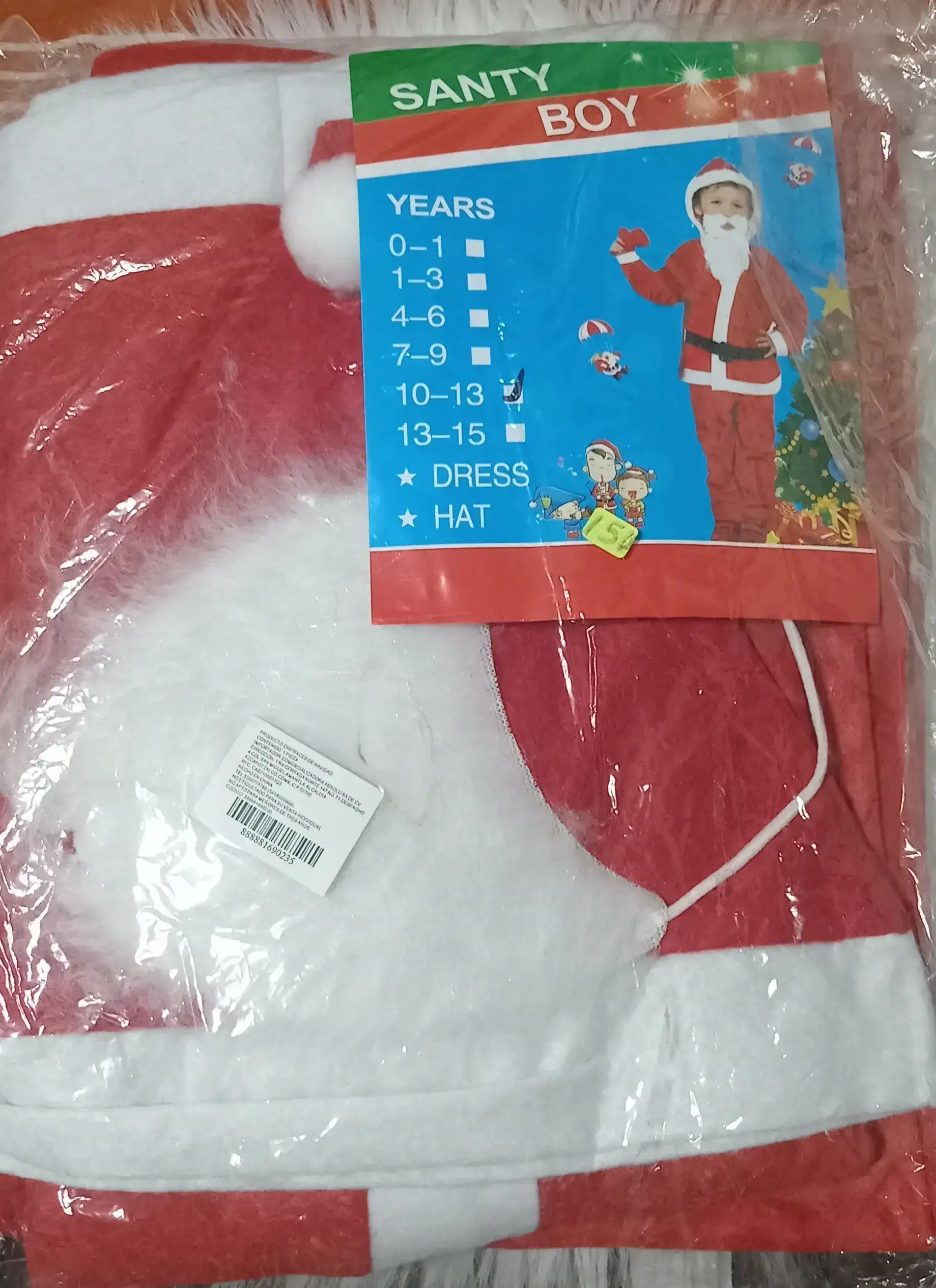 Traje de Santa 10-13