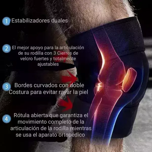 Rodillera con gel y varillas 2