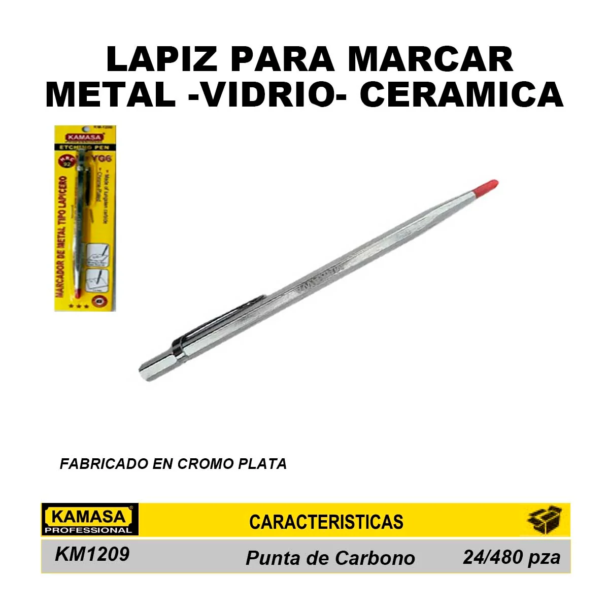 LAPIZ P/MARCAR CERAMICA VIDRIO METAL KM