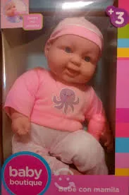 Baby Boutique Muñeco Tamaño Real Bebe Con Mamila Biberon 4