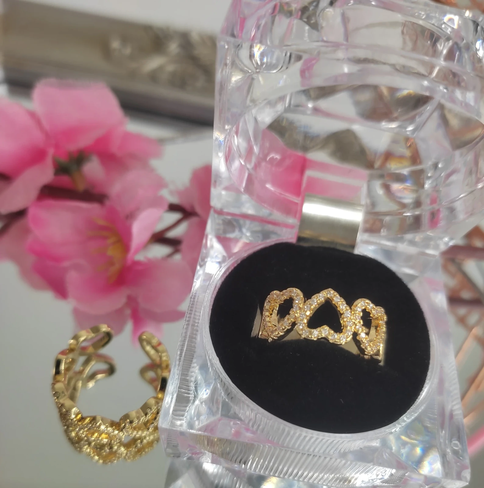 ANILLO AJUSTABLE CORAZONES