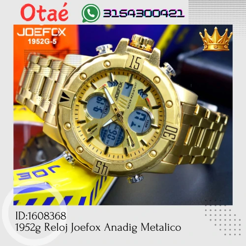 1952g Reloj Joefox Anadig Metalico