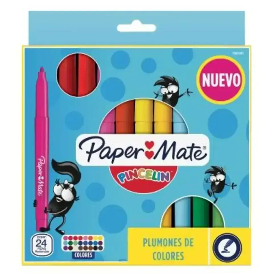 Papermate  estuche con 24 plumines de colores  2
