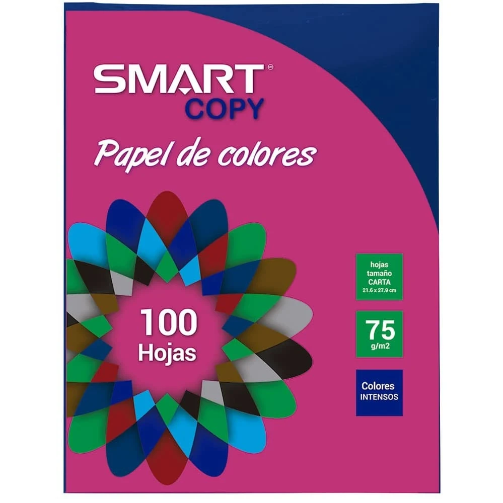 Hojas  azul rey 100 t/carta