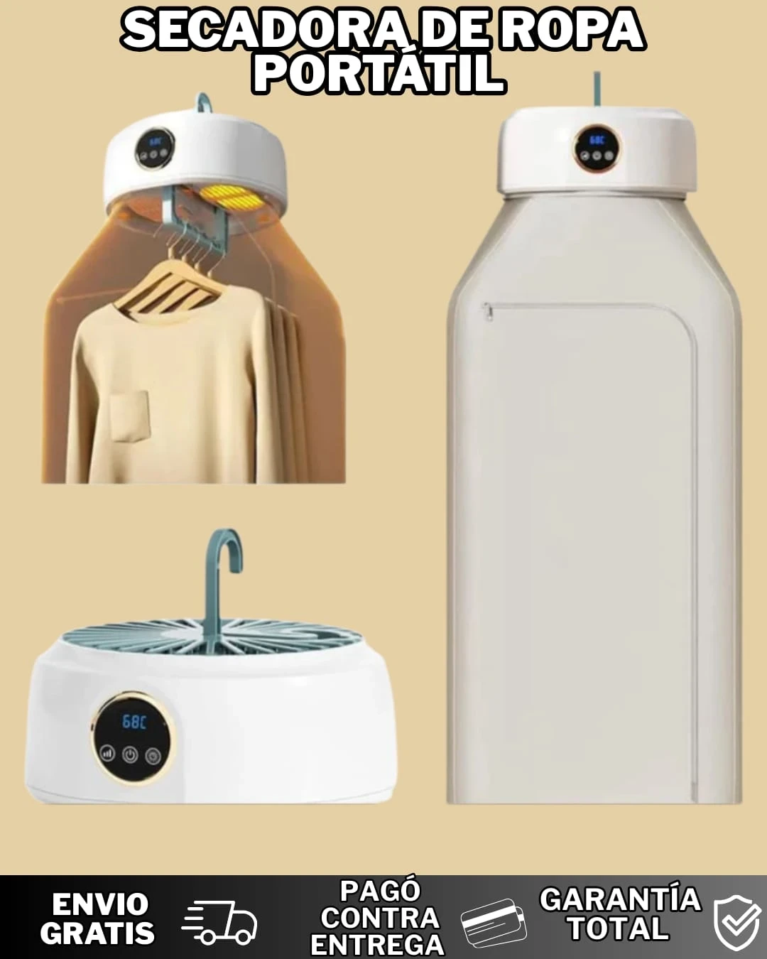 SECADOR DE ROPA PORTÁTIL 