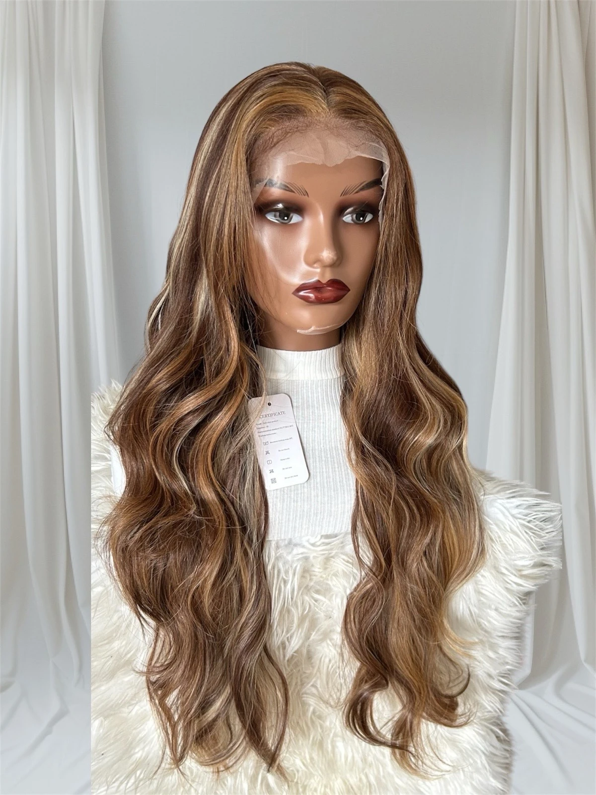 Peluca semi natural de 30" pulgadas, frontal lace 13x6 2