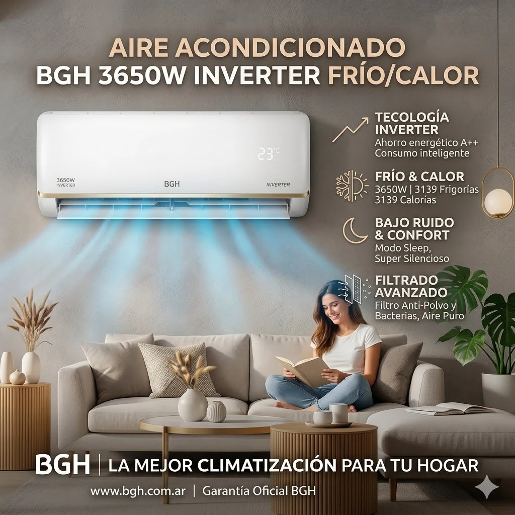 A.ac.Bgh 3650W inverter frio/calor 
