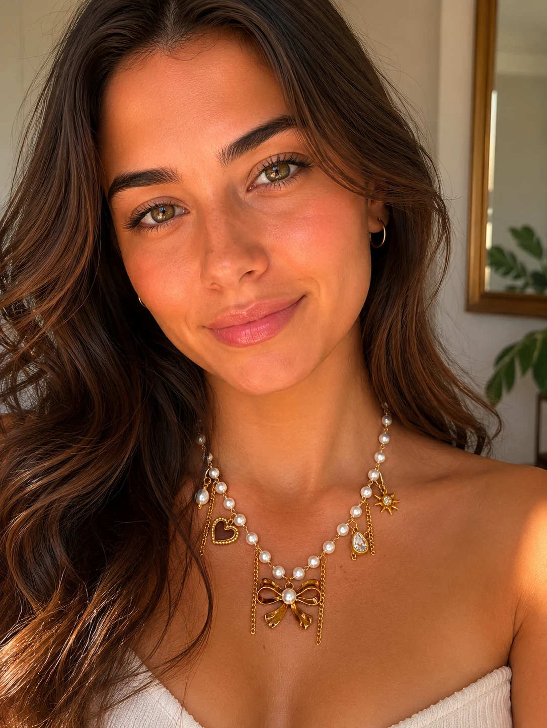 Collar acero 316 L con enchape en oro 
