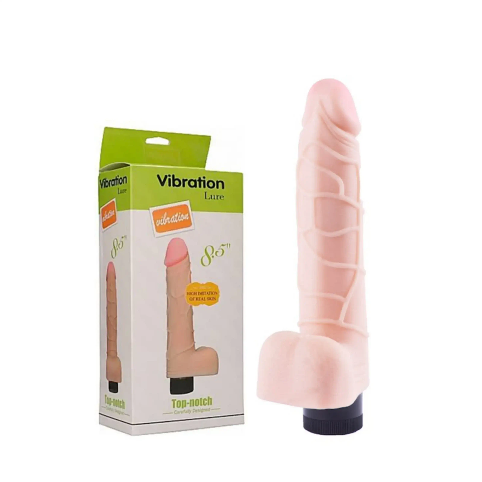 VIBRADOR LURE TOP NOTCH 8,5 PULGADAS CON TESTICULOS