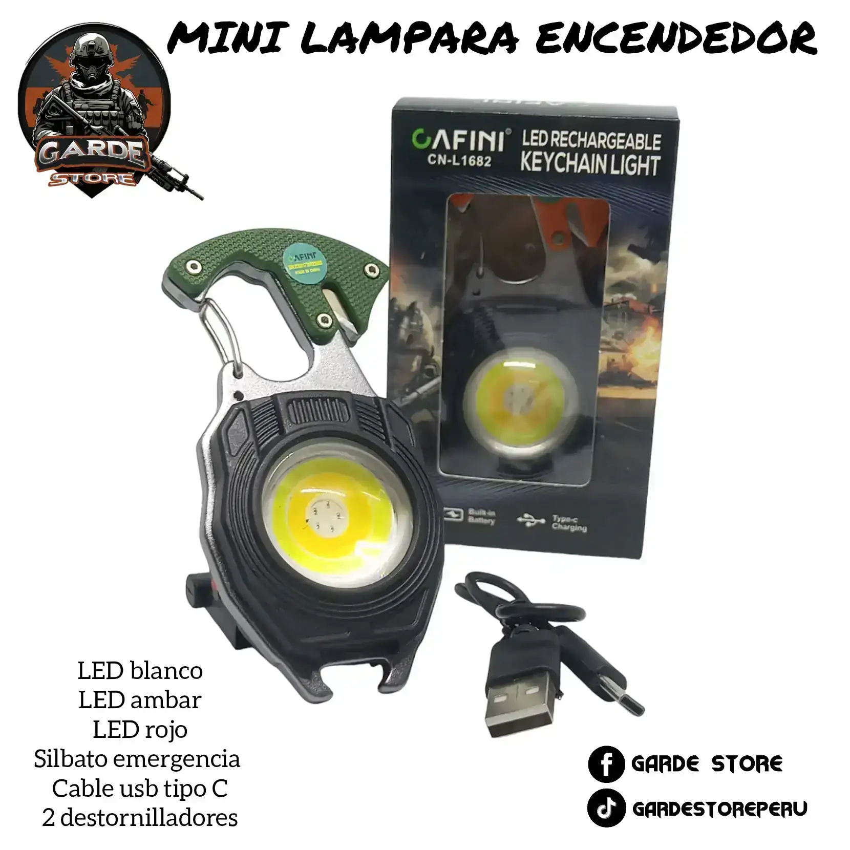 Encendedor mini Lampara multifunción. 