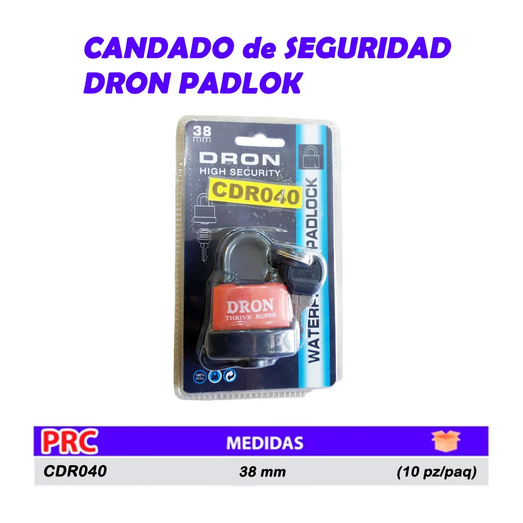 CANDADO de SEGURIDAD DRON PADLOK 38 mm