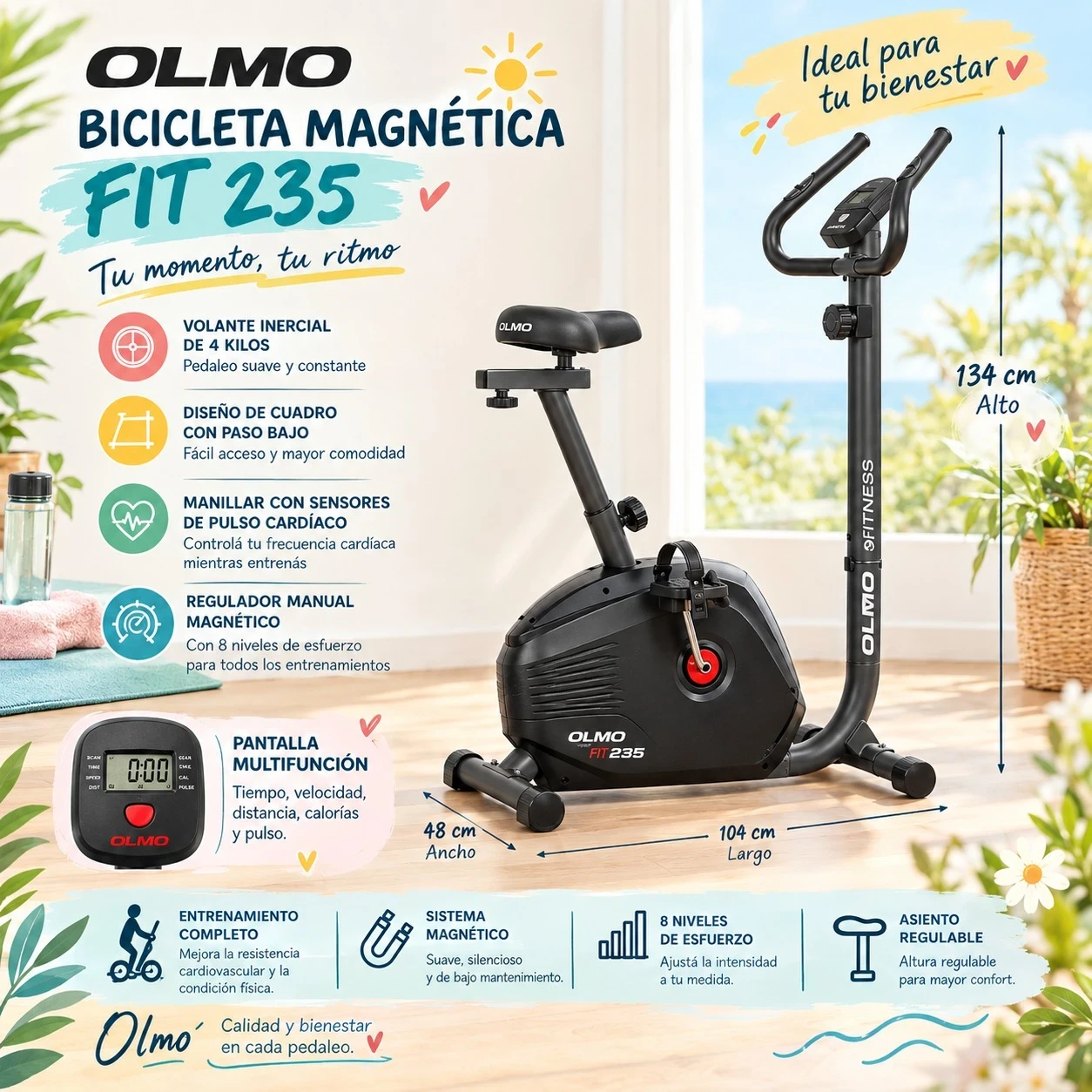 BICICLETA MAGNÉTICA FIT 235 OLMO