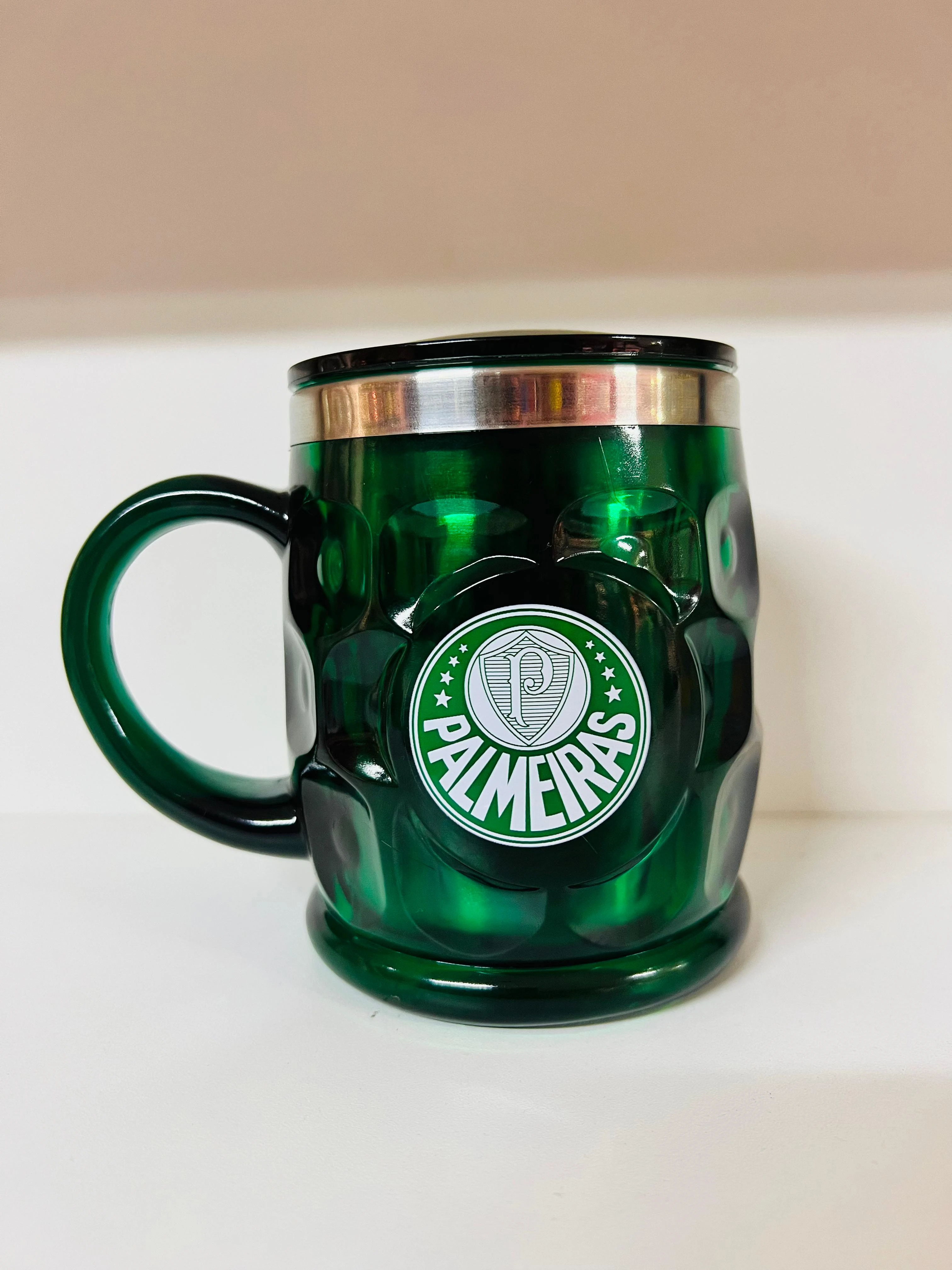 CANECA TÉRMICA PLASTICO + INOX PALMEIRAS  2