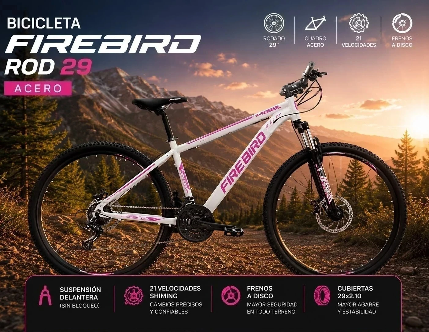BICICLETA FIREBIRD ACER0 7