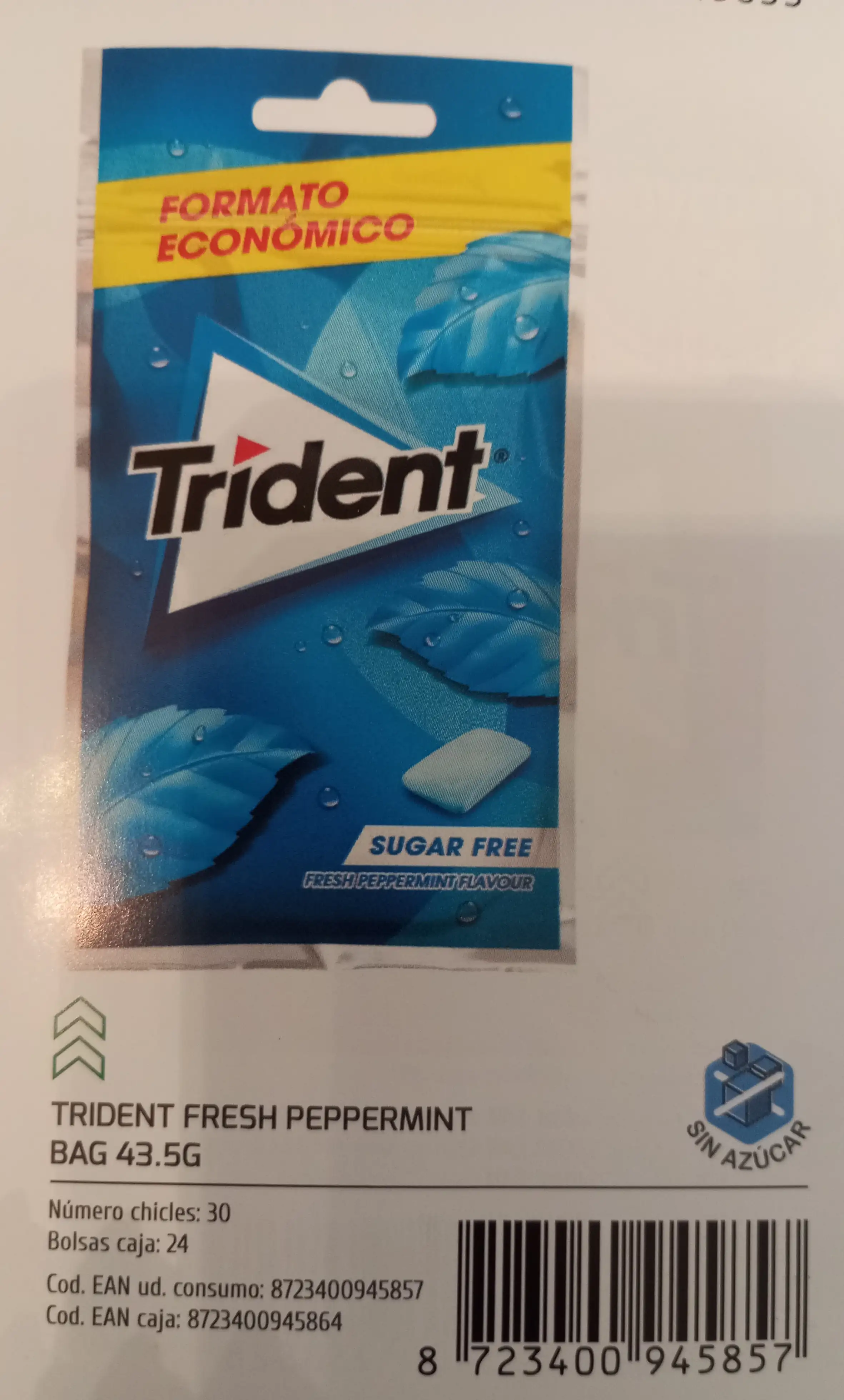 TRIDENT FRESJ PEPPERMINT BAG