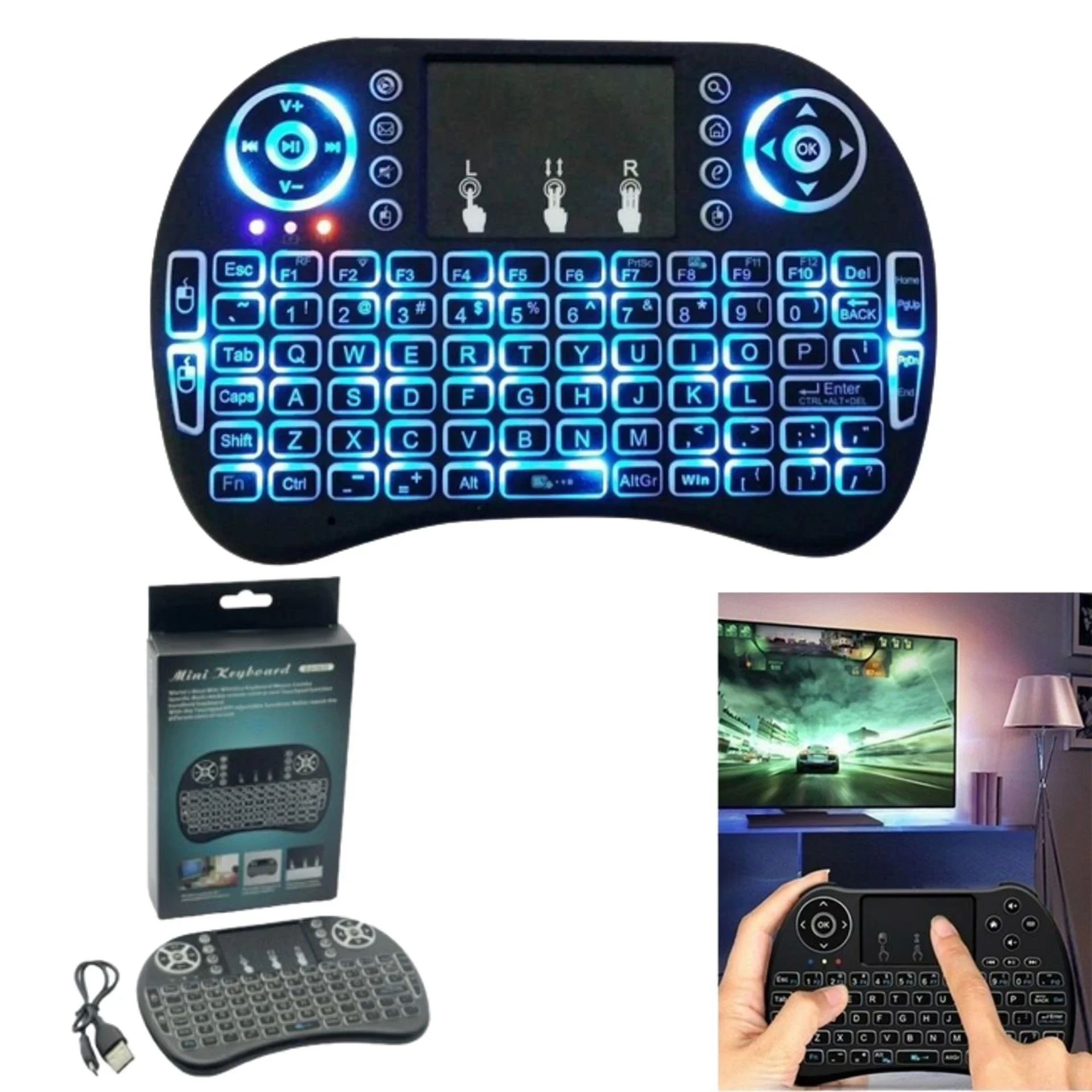 Mini Teclado Smart Retroiluminado
