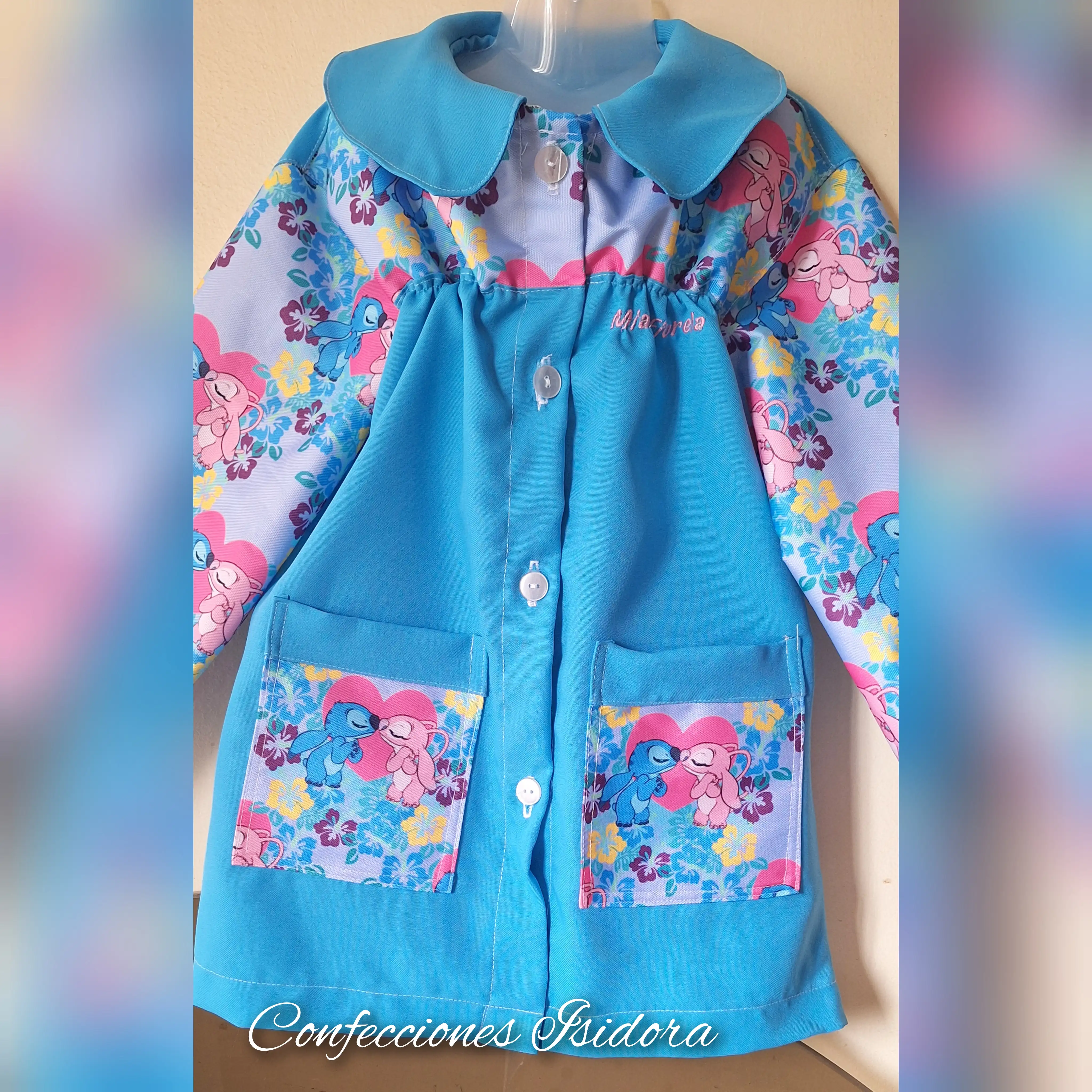 Delantal fruncido lilo stich , Calipso 