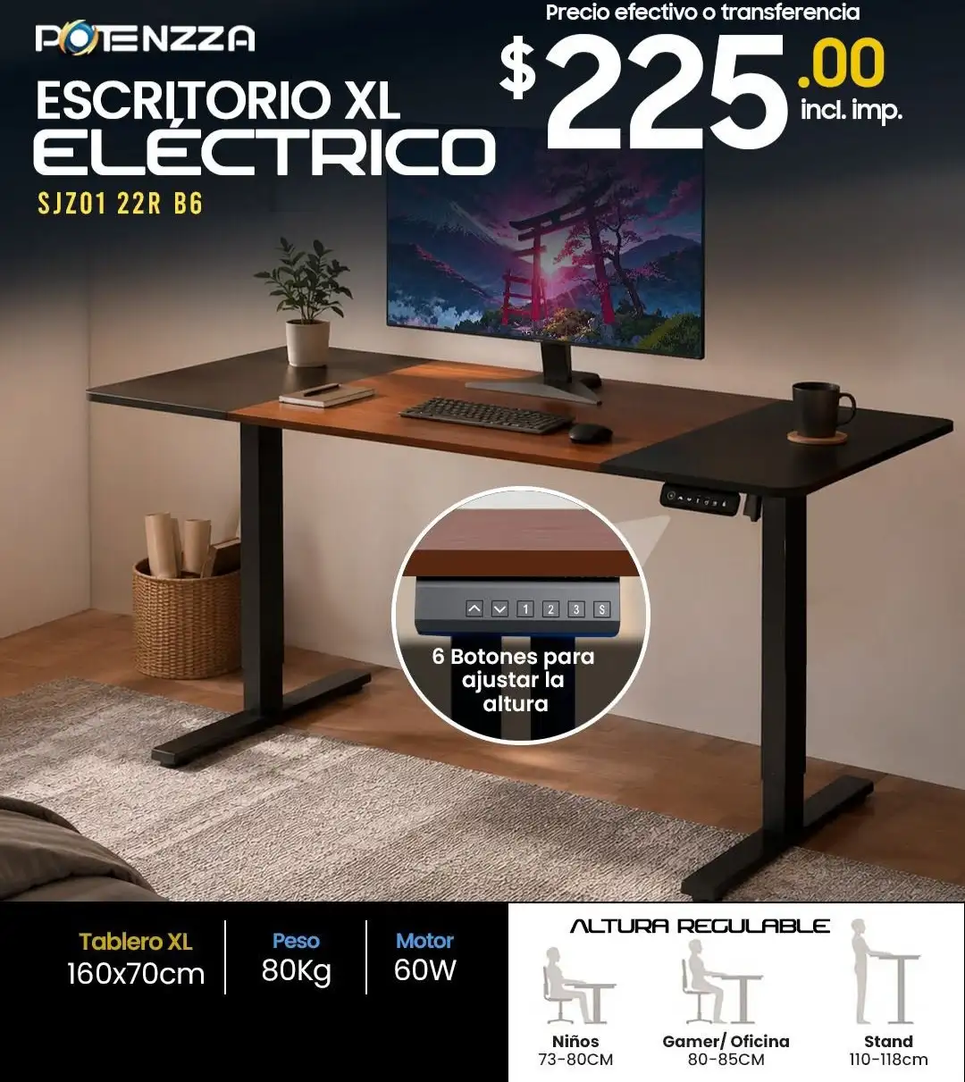 escritorio eléctrico 