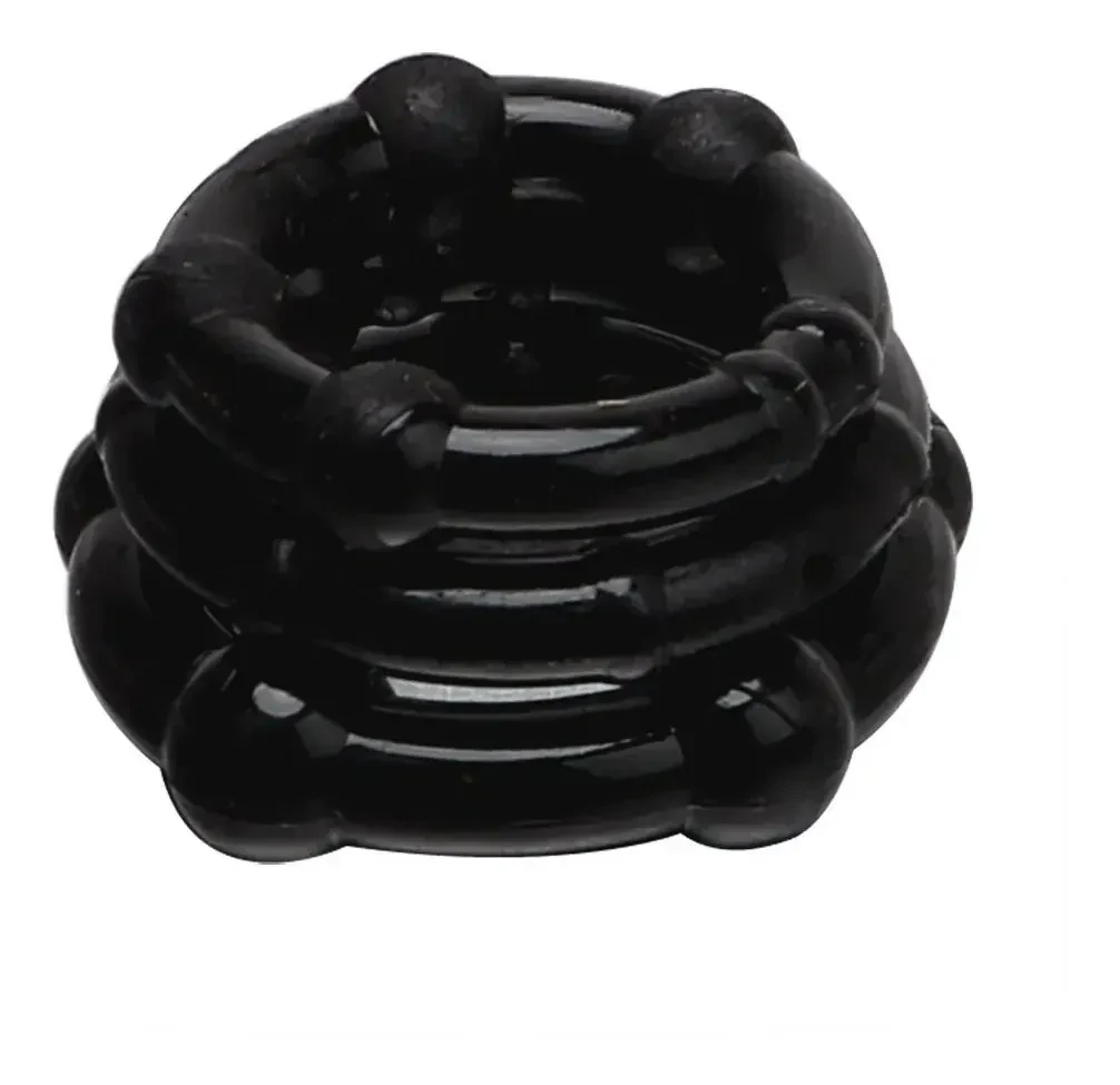 Paquete De Tres Anillos De Silicon Texturizados 3