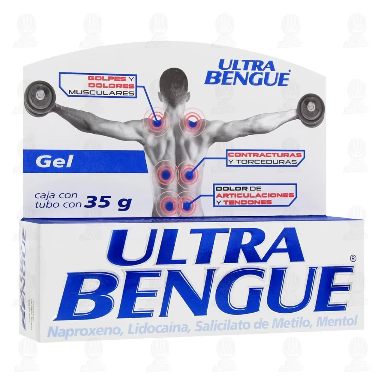 ULTRA BENGUE GEL, 35 GR. Naproxeno lidocaina mentol