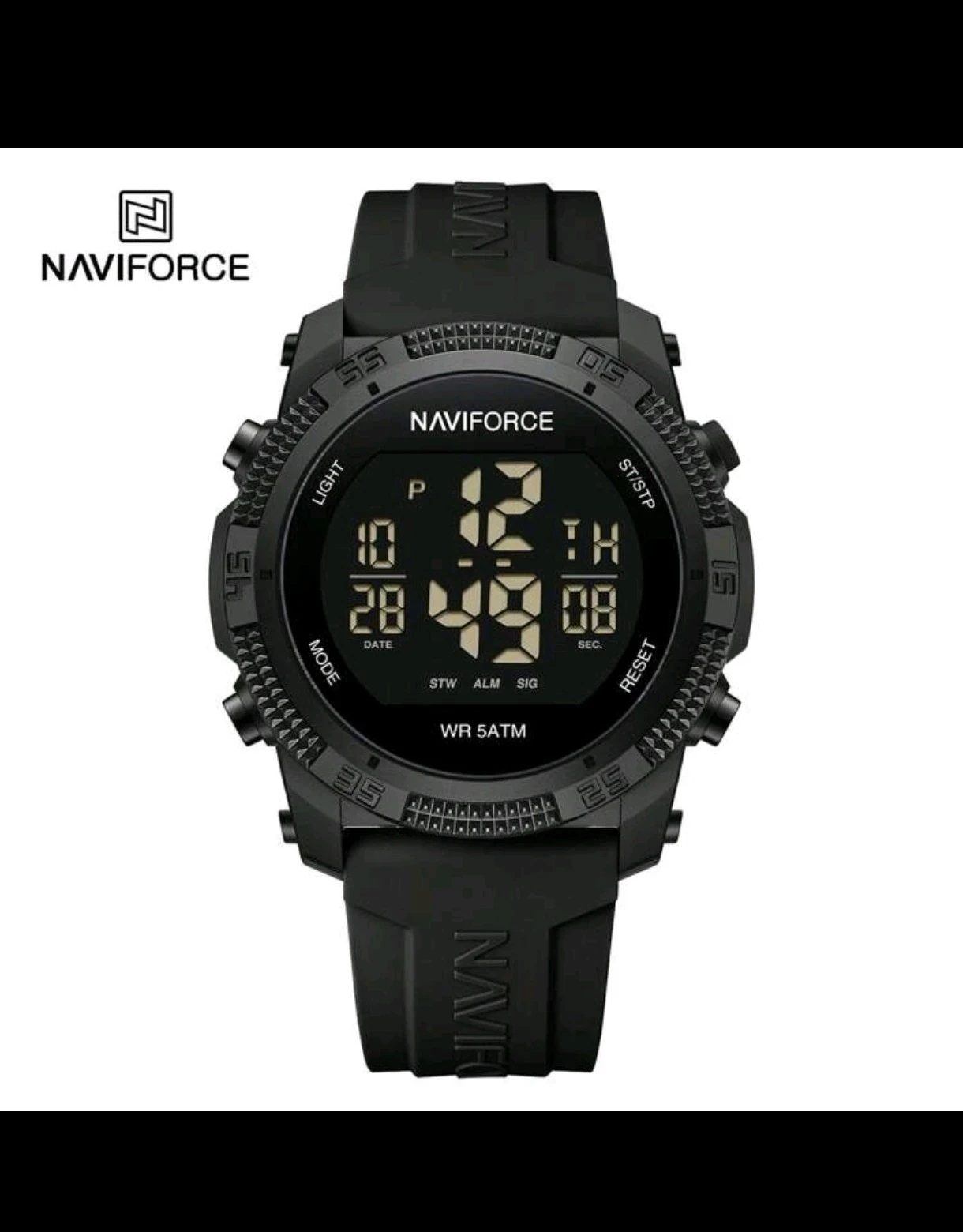 Reloj Digital Deportivo Naviforce NF7104 Total Black
