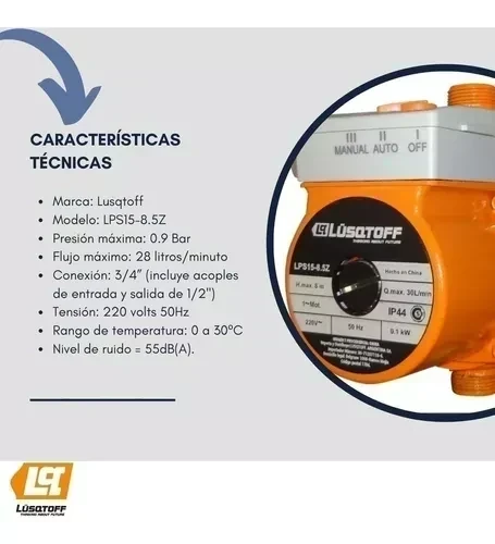 BOMBA PRESURIZADORA Lusqtoff 8.5 M • 30 L