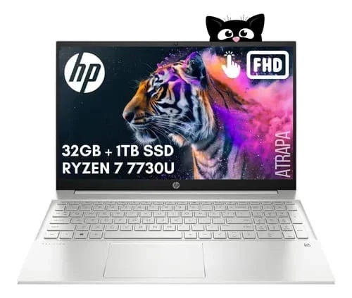  💻 *NOTEBOOK HP G10, RYZEN 7 7730U, 32GB RAM, 1TBGB SSD, PANTALLA 15,6", WINDOWS 11