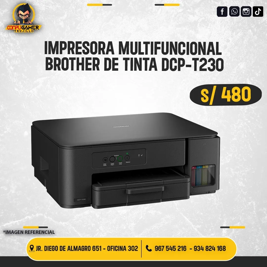 IMPRESORA MULTIFUNCIONAL BROTHER DCP-1230, IMPRIME, ESCANEA, COPIA