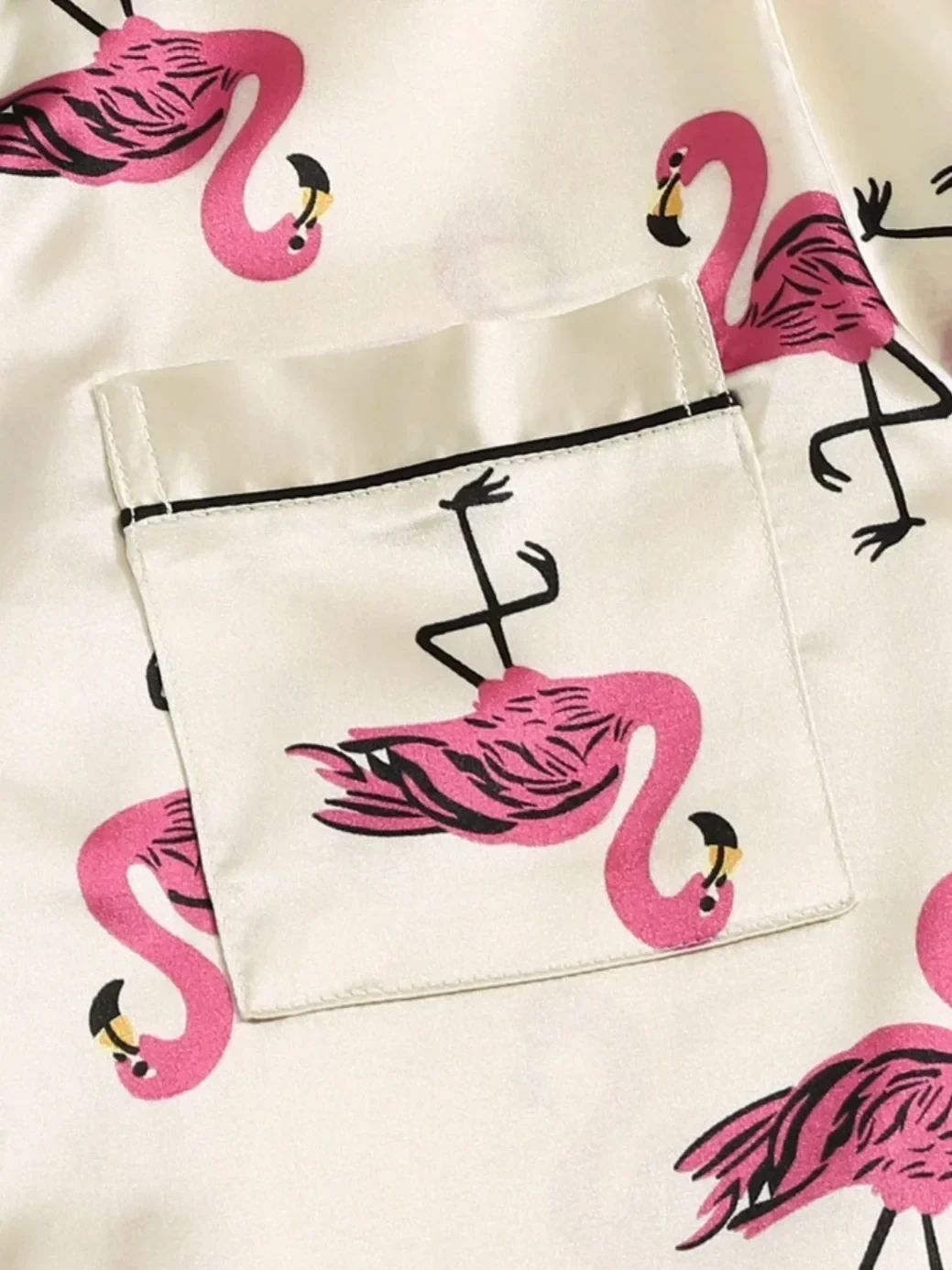 Pijama satén flamenco, talla M 4